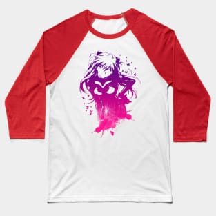 Girl Abstract - Purple Baseball T-Shirt